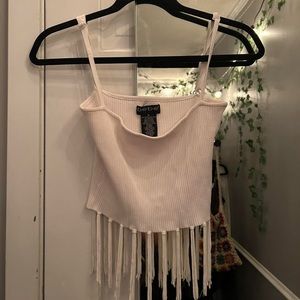 Ribbed Bebe fringe tank